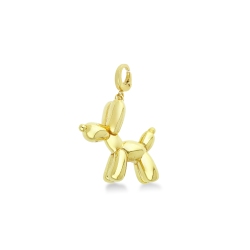 Colgante perrito globo en oro amarillo 18k