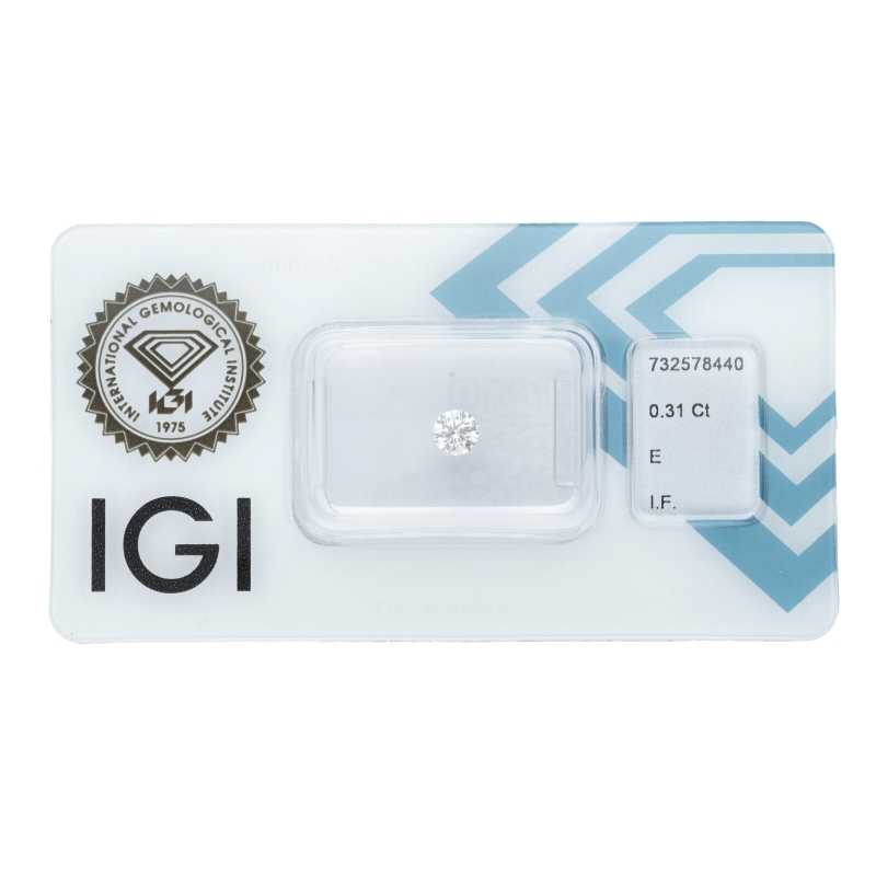 Diamante certificado IGI 0.31 CT E IF Diamante certificado IGI 0.31 CT E IF