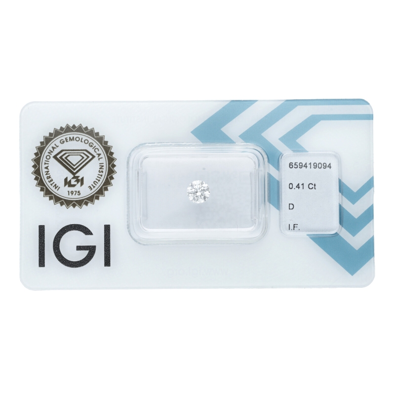 Diamante certificado IGI 0.41 CT D IF Diamante certificado IGI 0.41 CT D IF