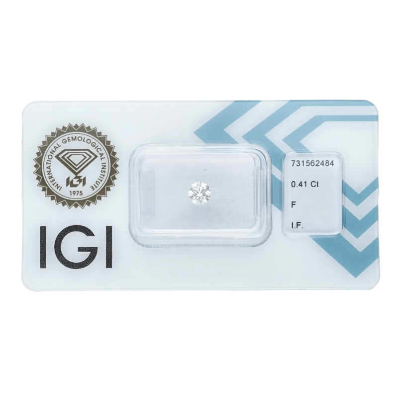 Diamante certificado IGI 0.41 CT F IF Diamante certificado IGI 0.41 CT F IF