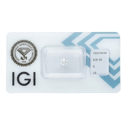 Diamante certificado IGI  0.31 CT E IF