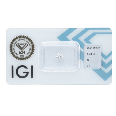 Diamante certificado IGI 0.40 CT D IF