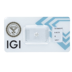 Diamante certificado IGI 0.42 CT E VVS1