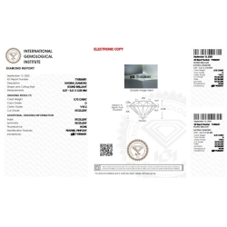 Diamante certificado IGI 0.70 CT D VVS2  2