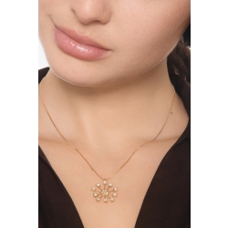 Collar en Oro Amarillo con Colgante de Fuegos Artificiales y Diamantes 2
