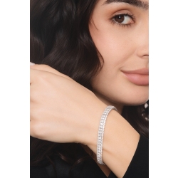 Pulsera tipo tenis con diamantes en oro blanco 18k 2