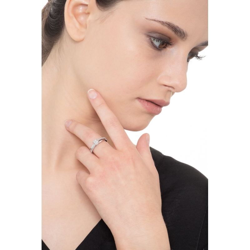 Solitario oro blanco 18K diamante 0,40 ct Solitario oro blanco 18K diamante 0,40 ct