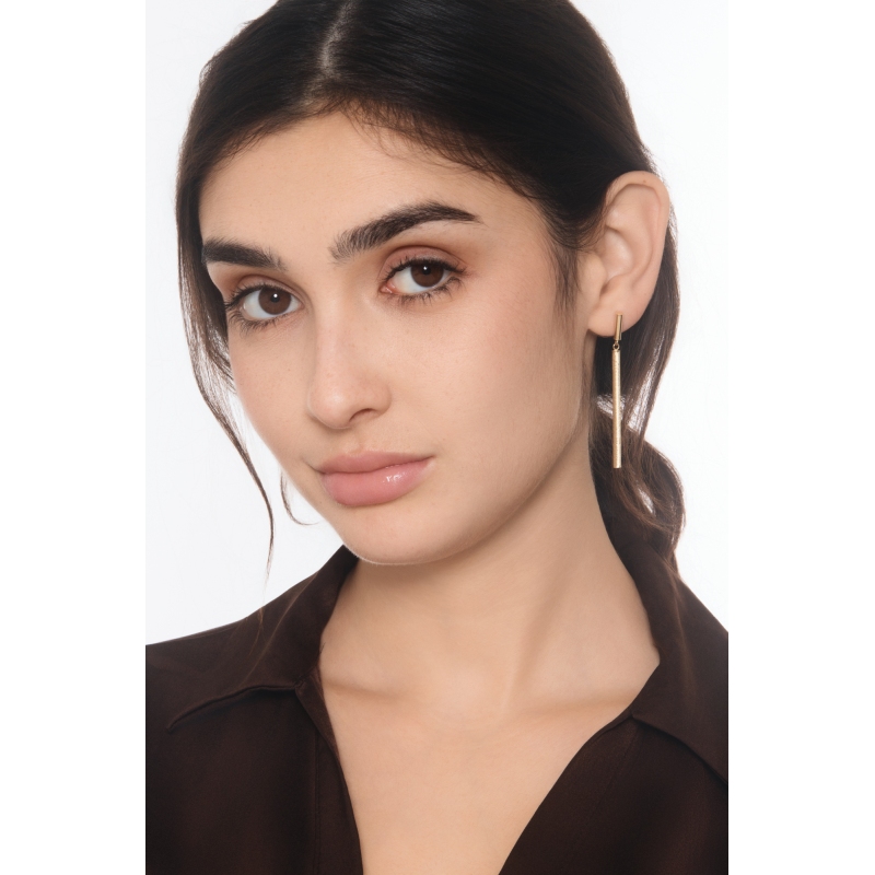 Pendientes colgantes en oro amarillo 18k, 6 cm