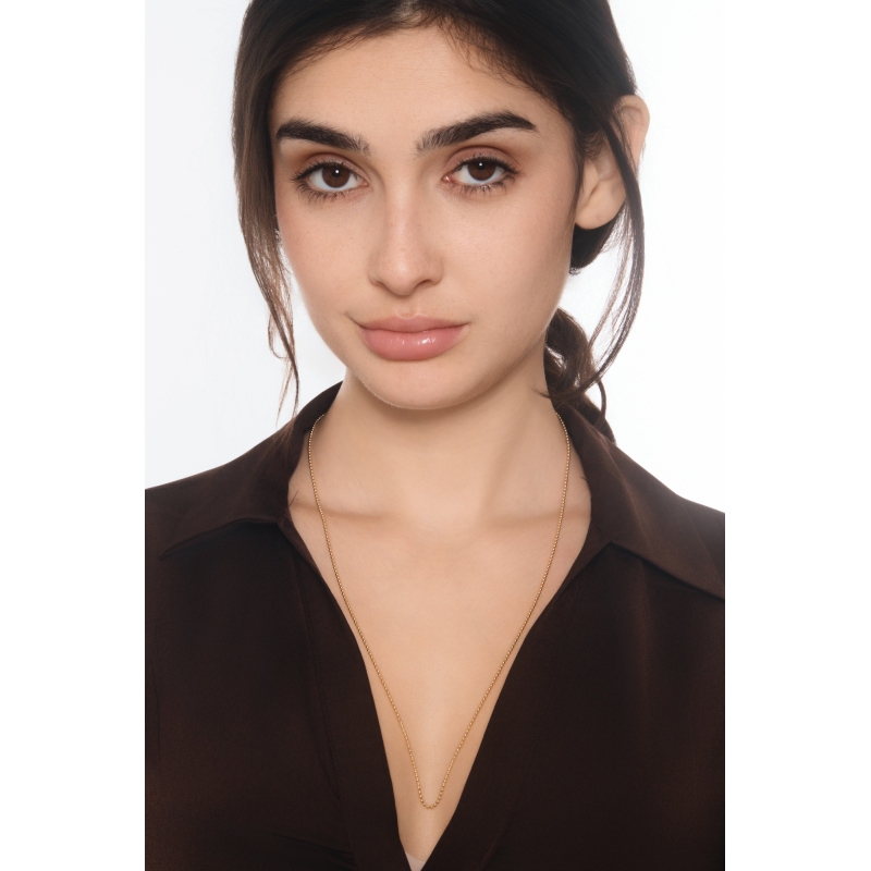 Cadena de mujer en oro amarillo 18k con diseño de bolas