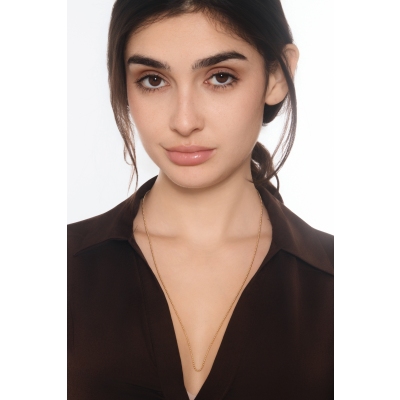 Cadena de mujer en oro amarillo 18k con diseño de bolas