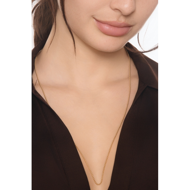 Cadena de mujer en oro amarillo 18k con diseño de bolas