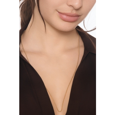 Cadena de mujer en oro amarillo 18k con diseño de bolas