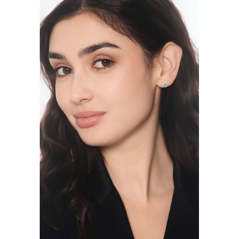 Pendientes en oro blanco 18k con aguamarina