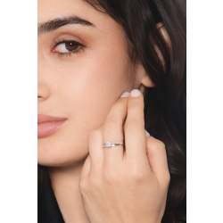 Anillo solitario en oro blanco 18K con diamante de 0,50 ct 2