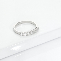 Sortija 7 Diamantes Oro Blanco 18K CT 0,55