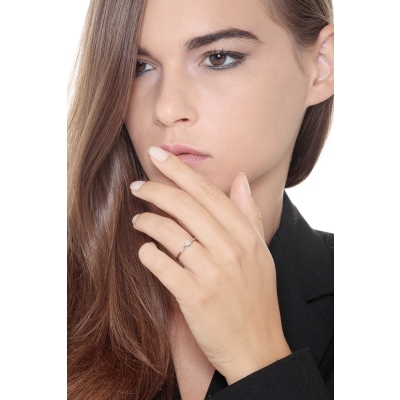 Sortija Solitario Oro 18K con Diamante ct. 0,20