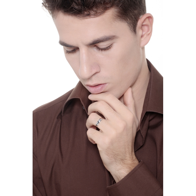 Alianzas de boda gruesas oro blanco 750