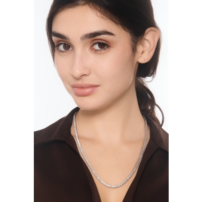 Riviera con diamantes en oro blanco 18k