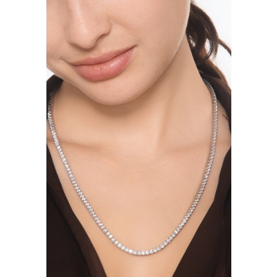Riviera con diamantes en oro blanco 18k