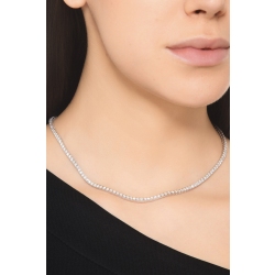 Collar tennis en oro blanco 18k con diamantes naturales ct 0.04  2
