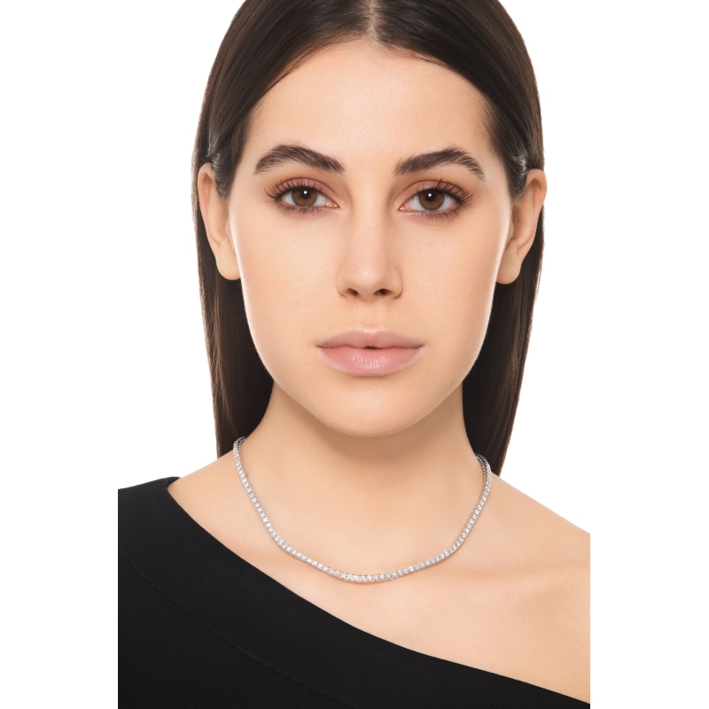 Collar tennis en diamantes elegantes oro 750