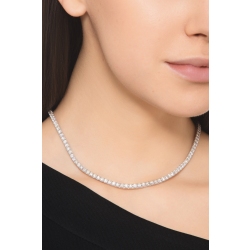 Collar tennis de diamantes blancos or 750  2