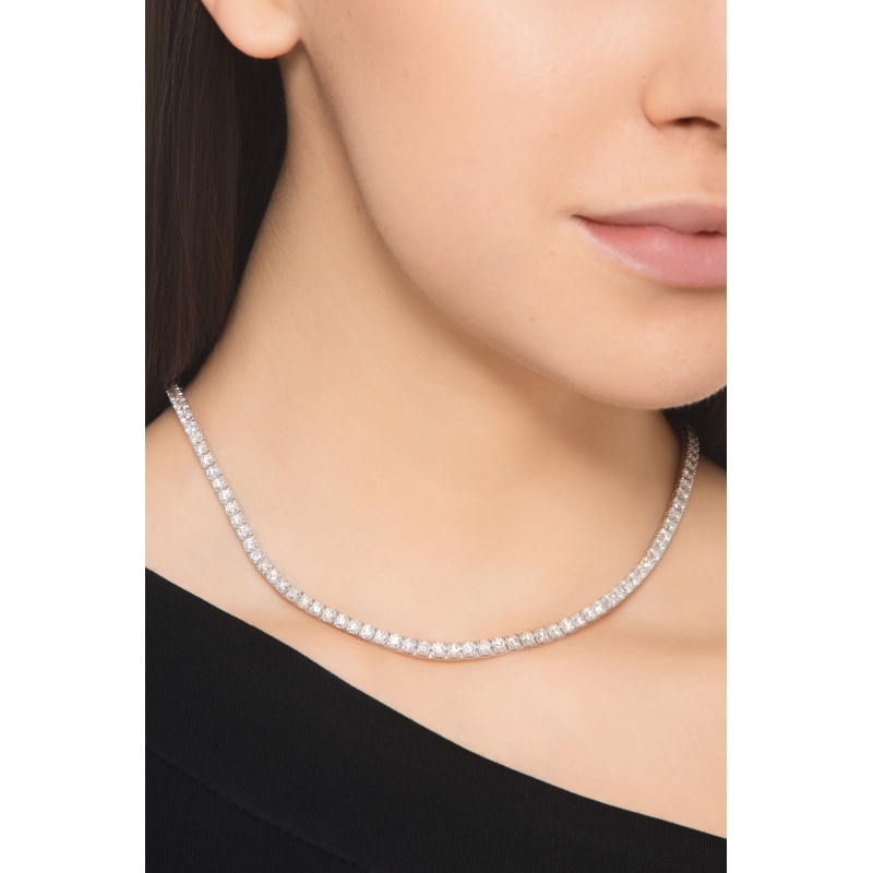 Collar tennis de diamantes blancos or 750 