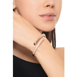 Pulsera semirrígida diseño en oro rosa 18k con diamantes 2