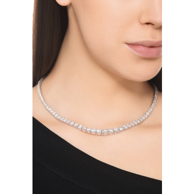 Collar de diamantes en oro blanco 750