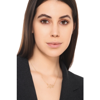 Collar personalizable en oro amarillo 18k con nombre