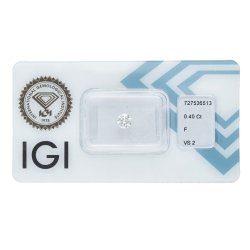 Diamante certificado IGI CT 0.40 F VS2