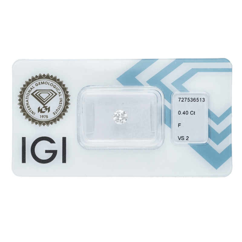 Diamante certificado IGI CT 0.40 F VS2