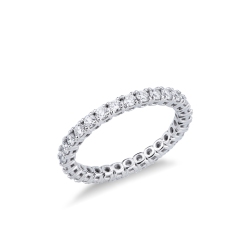 Anillo Eternity en oro blanco 750 con diamantes