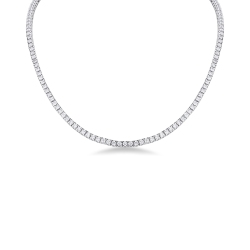Collar tennis en oro blanco 18k con diamantes naturales ct 0.04 