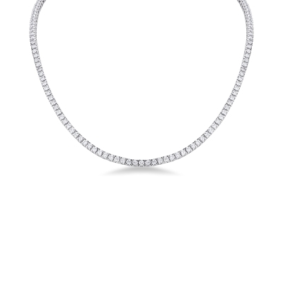 Collar tennis en oro blanco 18k con diamantes naturales ct 0.04 