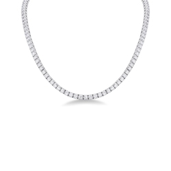 Collar tennis de diamantes blancos or 750 