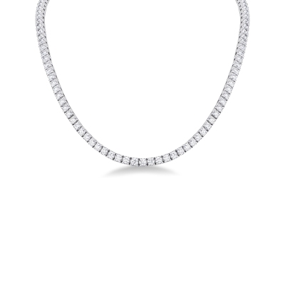Collar tennis de diamantes blancos or 750 