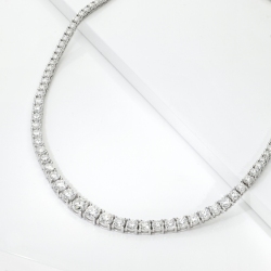 Collar de diamantes en oro blanco 750