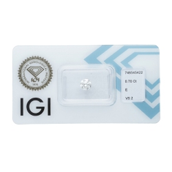 Diamante certificado IGI 0.70 CT E VS2 