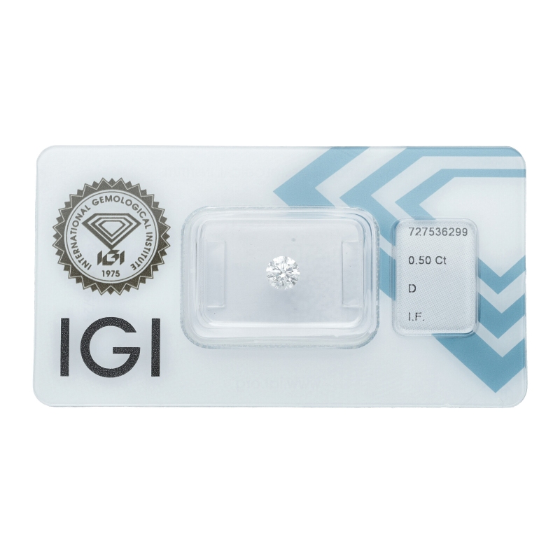 Diamante certificado IGI 0.50 CT D IF