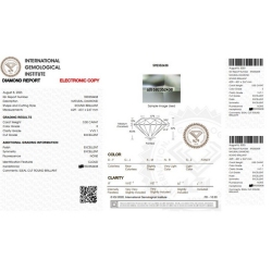 Diamante certificado IGI  0.30 CT E VVS1  2