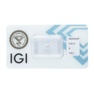 Diamante certificado IGI  0.30 CT E VVS1 