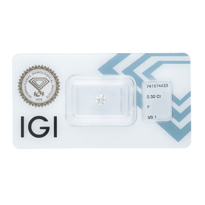 Diamante certificado IGI 0.30 CT F VS1