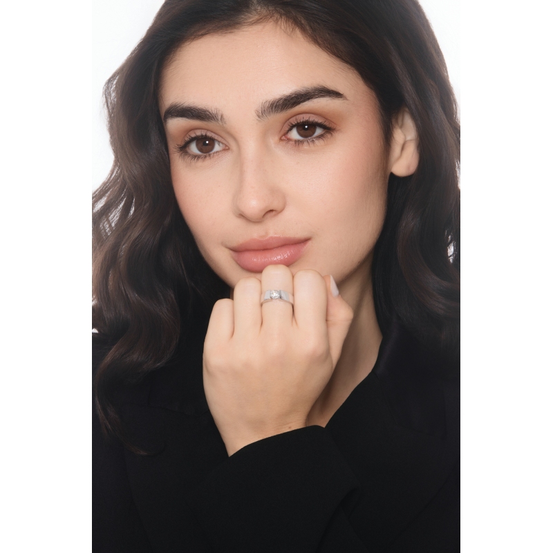 Anillo solitario oro blanco 18k con diamante 0,70 ct corte brillante