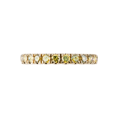 Anillo Eternity oro amarillo 18k diamantes amarillos