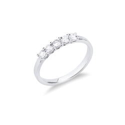 Sortija 5 Diamantes 0.40ct Oro Blanco 18K