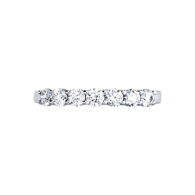 Sortija 7 Diamantes Oro Blanco 18K CT 0,55