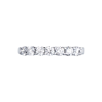 Sortija 7 Diamantes Oro Blanco 18K CT 0,55
