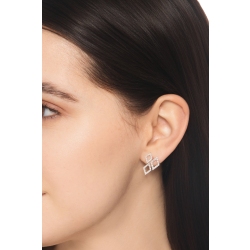 Pendientes en oro blanco 18k con diamantes rombos 2