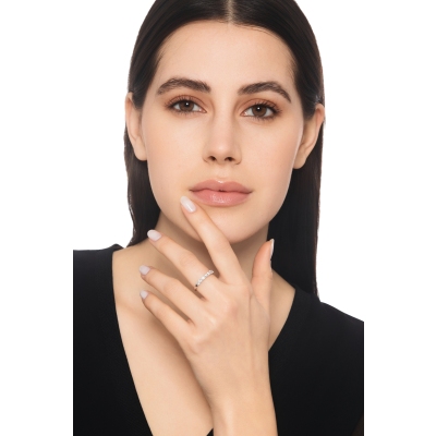 Sortija 7 Diamantes Oro Blanco 18K CT 0,55